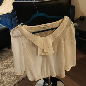 Forever 21 white/dotted dress shirt